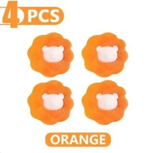 4pcs Reusable Pet Hair Cleaning Balls,Removes Lint And Hair Buildup,for Washing Machines And Dryers,Laundry Room Essential.