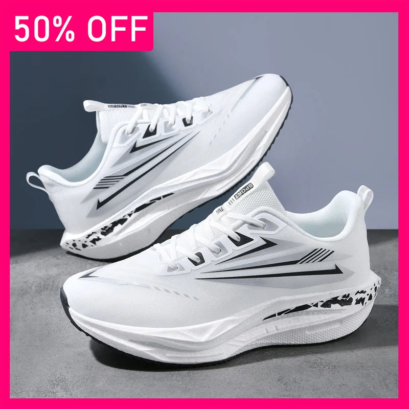 Unisex Sports Shoes Breathable Casual Professional Running Shoes Teenagers Anti Slip Shock-absorbing Thick Soled Training Shoes