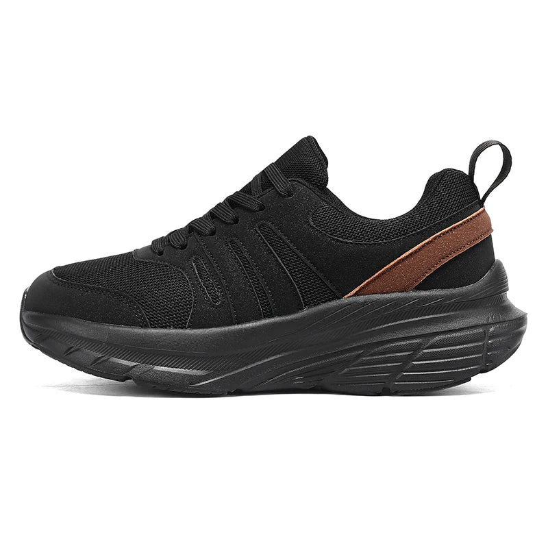 Men Sports Shoes Trendy Mesh Breathe Lace Up Outdoor Running Shoes New Soft Sole Shock-absorbing Comfort Versatile Tennis Shoes