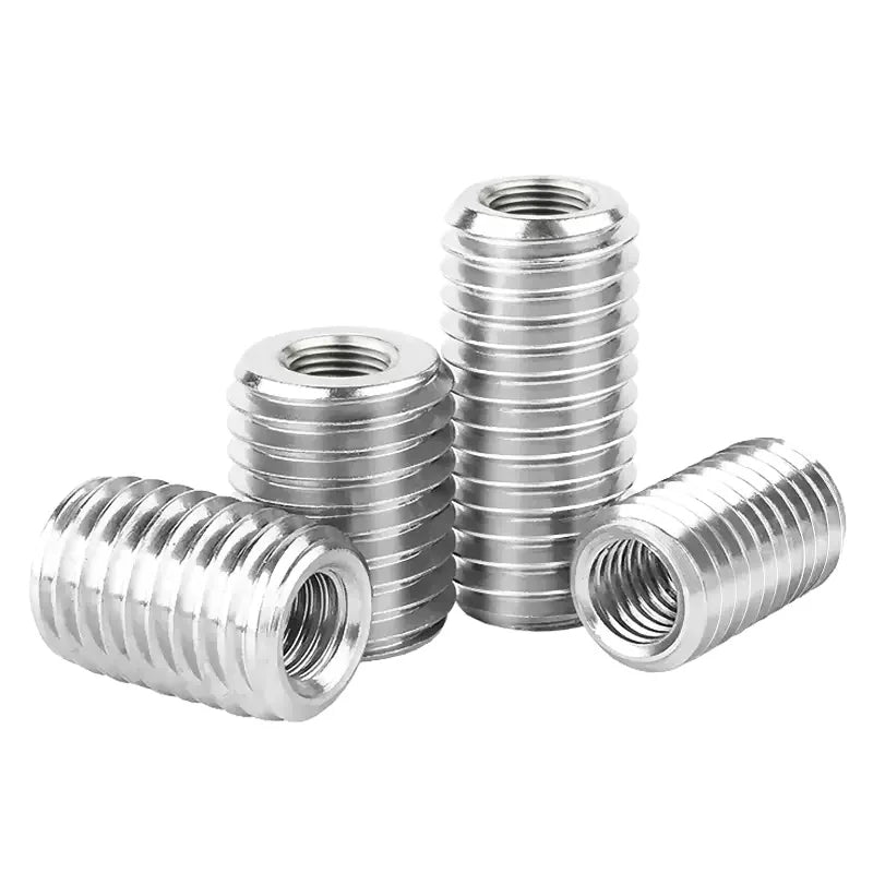 304 Stainless Steel Slotted Inside Outside Self tapping Thread Adapter Screw M2-M10 Wire Thread Insert Sleeve Conversion Nut