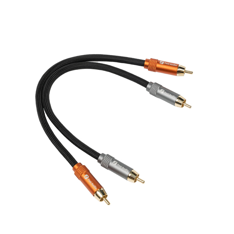 ខ្សែ ឧបករណ៍បំពងសម្លេង Hi-Fi ម៉ាក Fosi Audio ធ្វើពីនីឡុង ជាមួយនឹងឌុយចុងចេកស្រោបមាស - 1.8m*2/0.3m*2