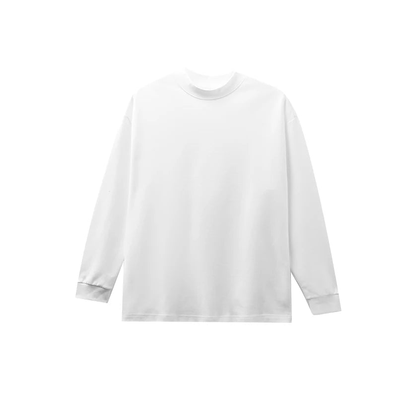 DUKEEN Sorona Fabric Warm Long Sleeve T Shirts for Men Autumn Winter Mock Neck Heavyweight Basic Undershirts Layering Piece