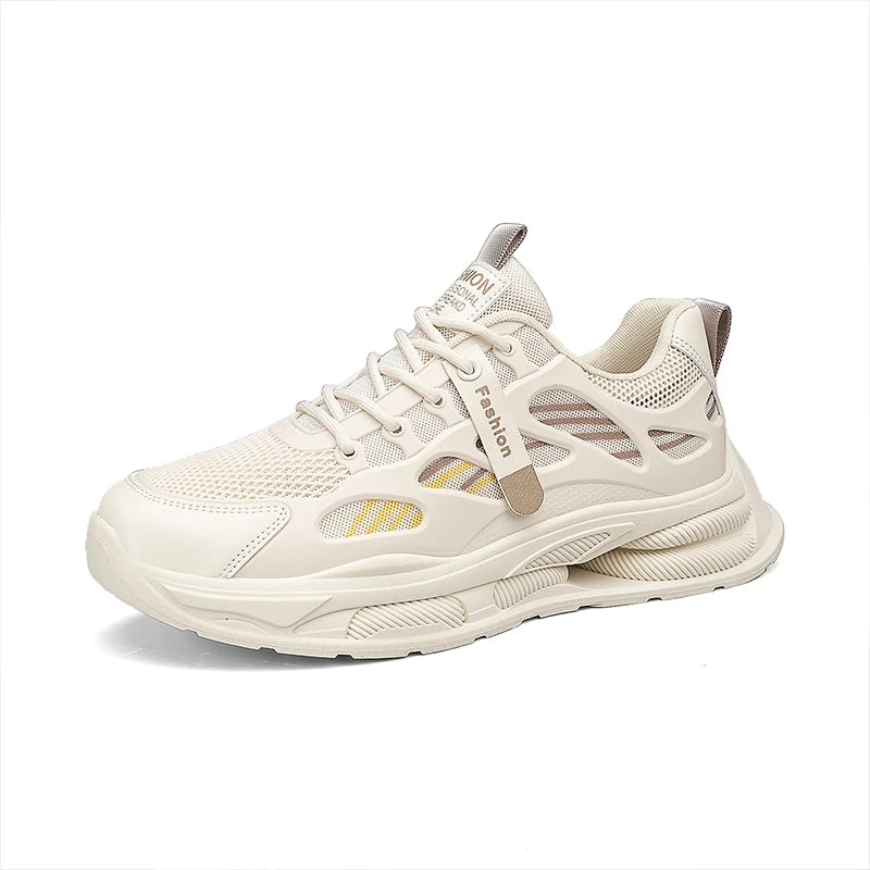 Men's mesh casual sneakers four seasons new breathable light outdoor racing running shoes fashion students speed sports shoes