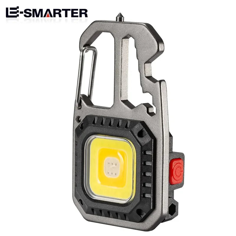 ពិល LED ខ្នាតតូច ភ្លើងការងារ ភ្លើងសម្រាប់បោះតង់អាចសាកបាន ភ្លើងចងខ្សែ COB ងាយស្រួលយកតាមខ្លួន សោរហោប៉ៅ ទួណឺវីស ញញួរសុវត្ថិភាព