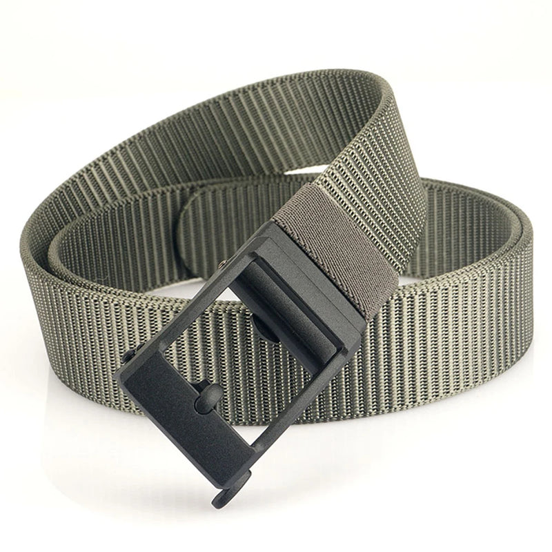 TUSHI Men's Military Tactical Belt Sturdy Nylon Metal Automatic Buckle Police Duty Outdoor Sports Girdle 120CM-150CM Big Size