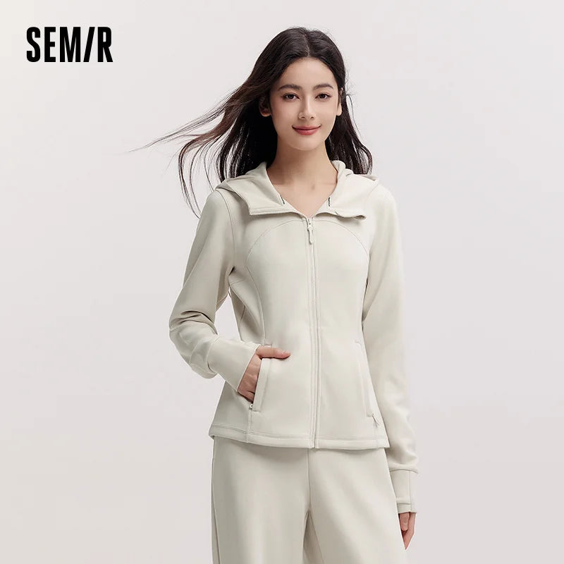 Semir Slim Fit Jacket Soft Texture Women Spring Casual Fashion Comfort Sport Style Versatile Trend New 2026
