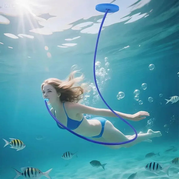 Floating Air Intake Dry Snorkel Tube, Adult Silicone Underwater Breathing Equipment, Freediving Swimming Training Snorkeling Ge