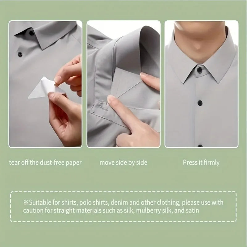 10/50pcs Shirt Polo Shirt Neckline Paste,PE Material Transparent Wrinkle,Wrinkleresistant Collar,Versatile Clothing Accessoryar