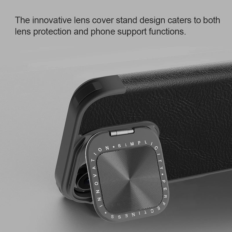 Nillkin For iPhone 16 Pro Max Case Qin Prop Leather Flip Case Card Pocket for iPhone 16 Pro for iPhone 16 Cover With Lens Holder