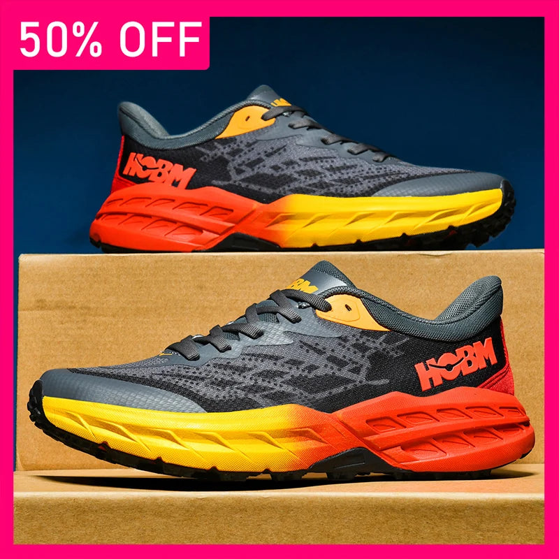 Mens Running Shoes 2026 New Color Blocked Mesh Anti Slip Wear Resistant Mens Hiking Lightweight Lace Up Sports Training Shoes