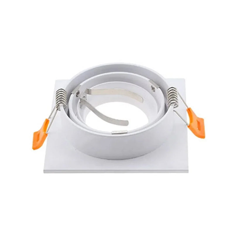 JOYINLED 2/10PCS Black White LED Spotlights Frame Square Fixture Holders Adjustable Downlight Cutout 70mm for MR16 GU10 Bulb