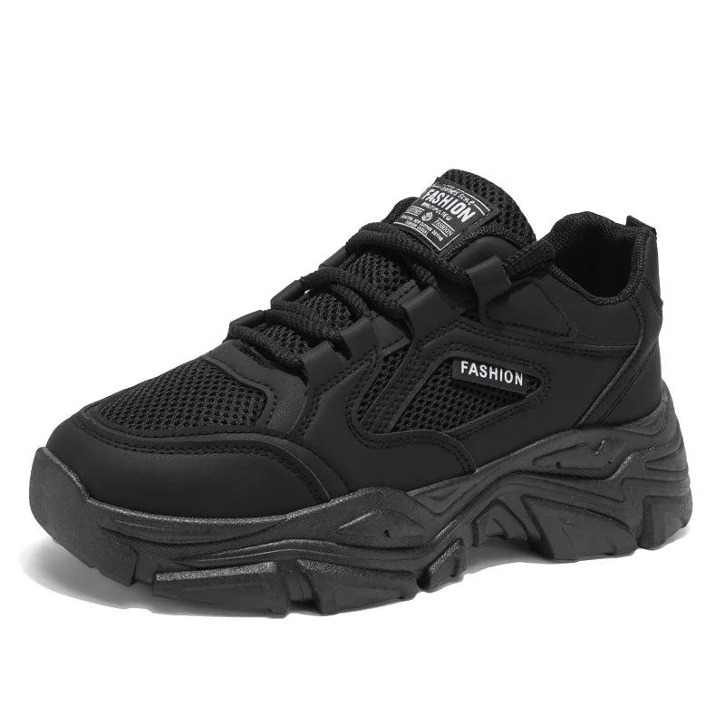Men's Chunky Sneakers Summer Thick-Sole Breathable Casual Outdoor Running Shoes Fashion Student Soft-Sole Anti-Slip Sports Shoes