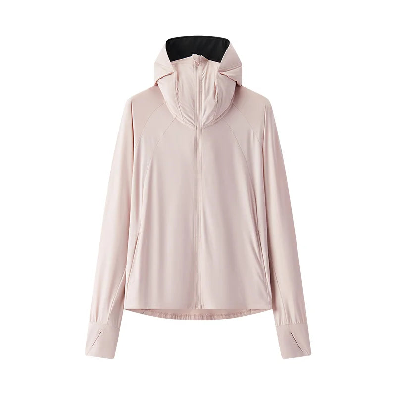 Semir Women UV Protection Jacket Cool Feeling Loose Raglan Sleeve Mesh Spliced Brim Visor 2026 Outdoor Casual Fashion Wear