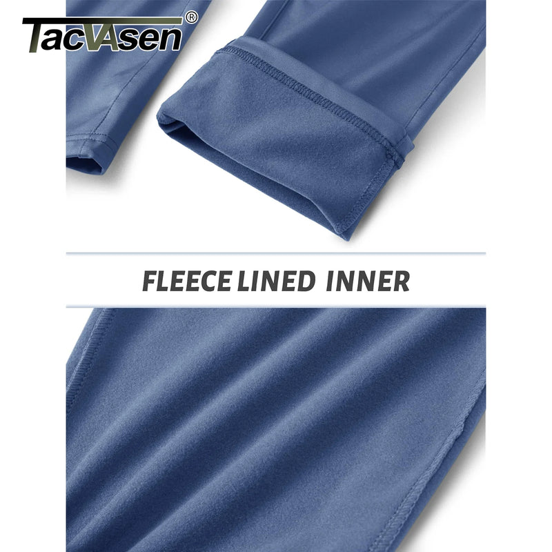 TACVASEN Winter Fleece Sweatpants Mens Thermal Warm Work Pants Waterproof Outdoor Sport Running Pants Jogger Casual Trousers