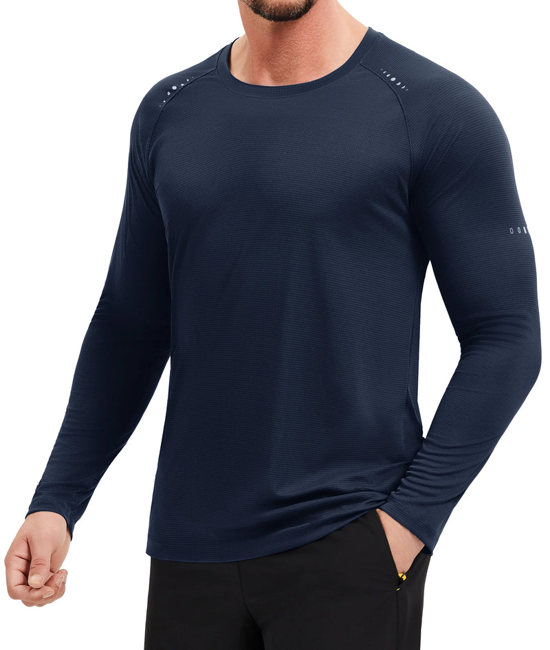 TACVASEN Men's Lightweight Shirts UPF 50+ Sun Protection UV Shirt Dry Fit T-Shirts for Hiking Running Athletic Gym Swim Tee Tops