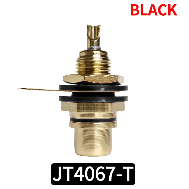 4/10/20Pcs Brass Gold Plated RCA Plug & Jack Set -Premium Audio Signal Connectors -for Preamp, DIY, Home Theater