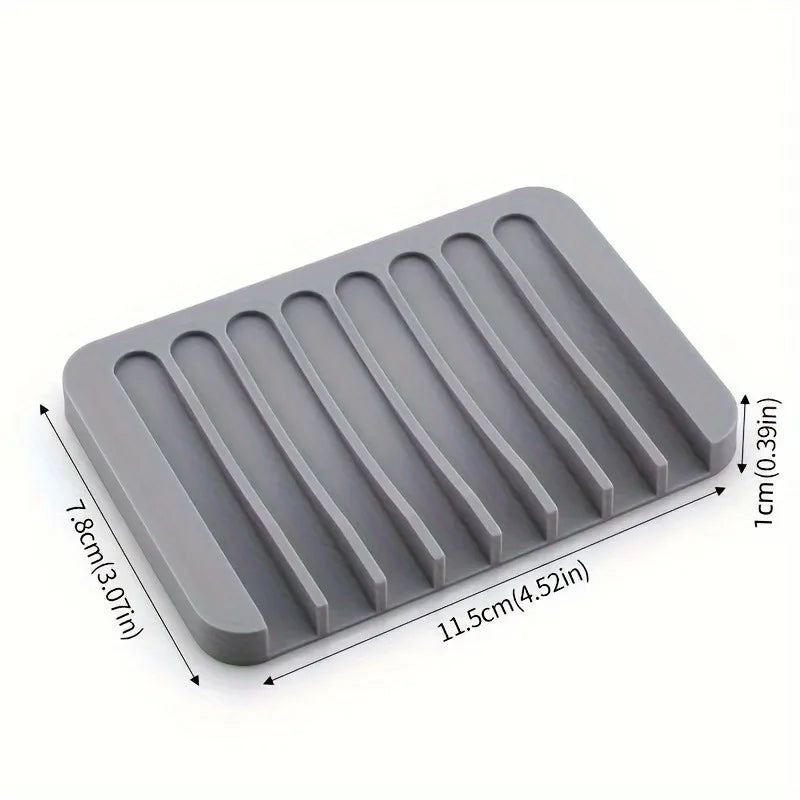 1pc Bathroom Anti-slip Soap Box Kitchen Drain Soap Holder, Simple Drain Soap Tray, Non-Waterlogging Soap Dispenser