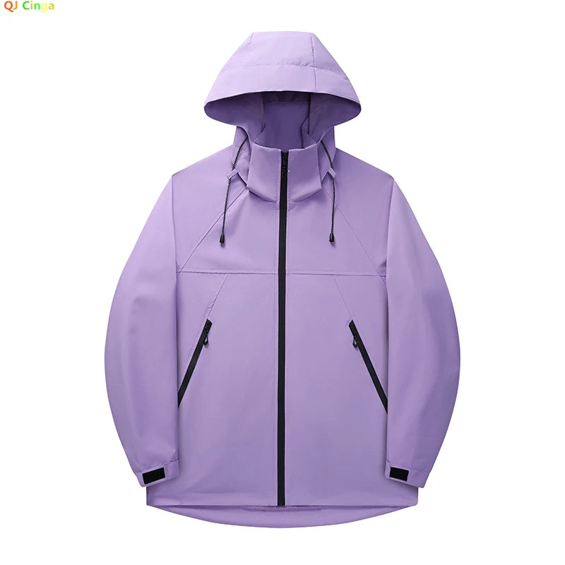 2026 New Men's Purple Long Sleeve Waterproof Jacket,Fashion Casual Sweatshirt, Green, Yellow, Black Coat