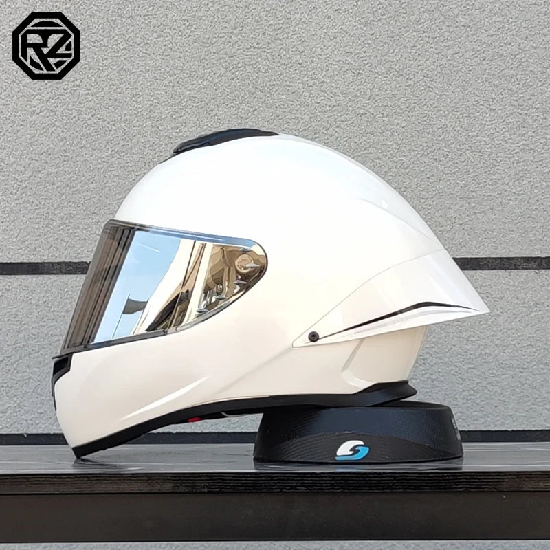 ORZ Motorcycle helmet, men's and women's dual lens full face helmet, motorcycle sports car, all season full face helmet