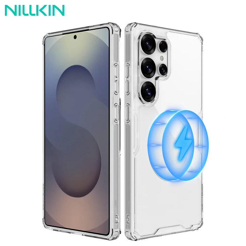 NILLKIN For Samsung Galaxy S25 Ultra Magsafe Case Nature Pro Lens Protection Back Cover For Samsung S25/S25 Plus Magnetic Case