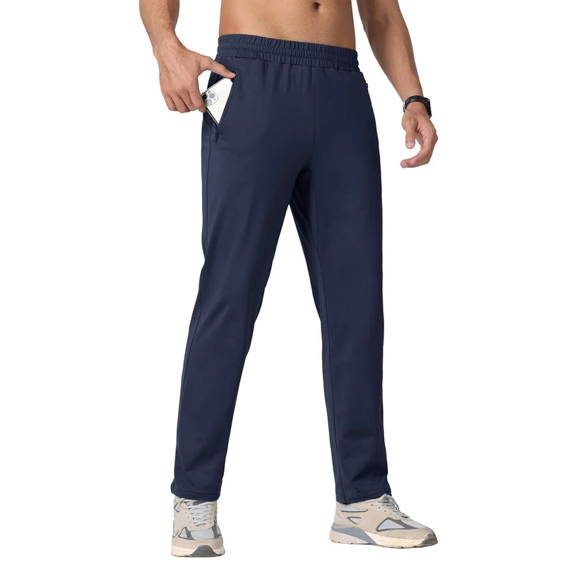 TACVASEN Winter Fleece Sweatpants Mens Thermal Warm Work Pants Waterproof Outdoor Sport Running Pants Jogger Casual Trousers