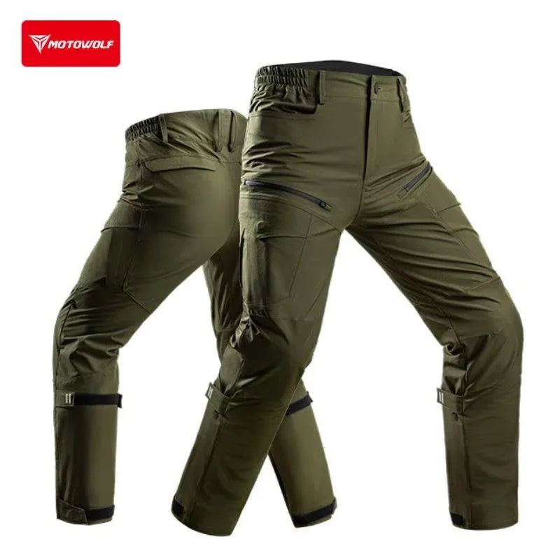 ខោម៉ូតូ Motowolf CE រដូវបួនសម្រាប់រដូវក្ដៅ ខោម៉ូតូដែលអាចដកដង្ហើមបាន ខោម៉ូតូយឺតសម្រាប់ជិះម៉ូតូ សម្ភារៈការពារការធ្លាក់