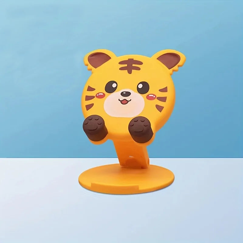 Cartoon Cute Folding Portable Multi Functional Phone Stand with Adjustable Lift And Flat Stand,Multiple Patterns to Choose from