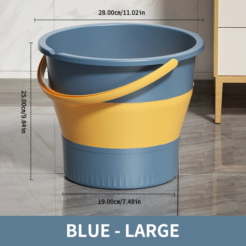 SEAMETAL Folding Portable Bucket Car Wash Fishing Bathroom Tool Silicone Bucket Outdoor Camping Household Supplies Car Home Tool