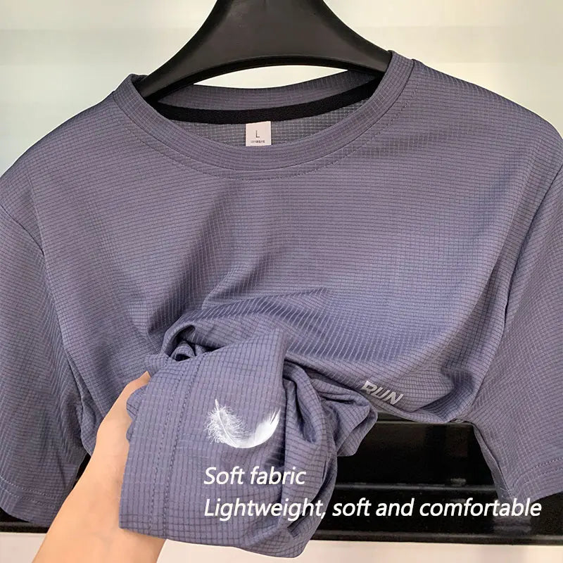 2026 Summer New T-Shirt For Men Casual White T-Shirts Man Short Sleeve Top Breathable Tees Quick Dry Gym Shirt Male Clothes