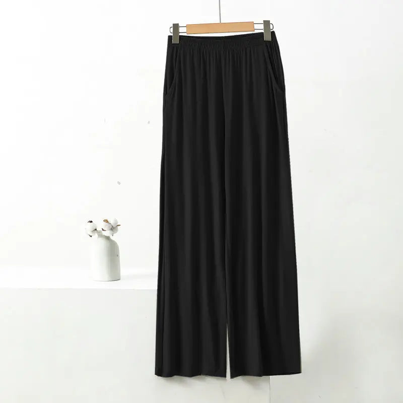 Female Trousers Modal Home Pants Women's Spring Autumn Summer Sleepwear Pantalones Casual Wide Leg Pajamas Pant Plus Size XL-7XL