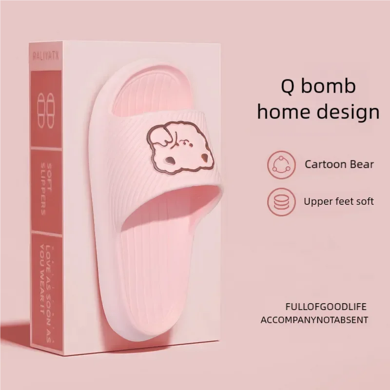 Couples Soft Sole Indoor Slippers Men and Women Summer new Comfortable Anti slip Waterproof Beach Sandals Home Bathroom Slippers