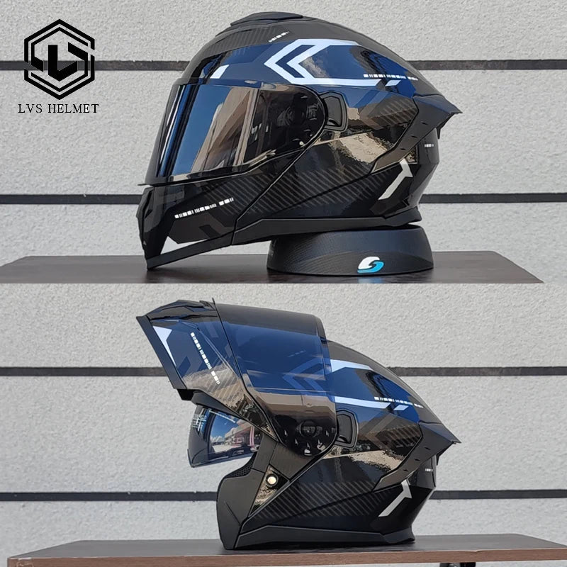 LVS Modular Flip Motorcycle Helmet Full Face Highway Helmet DOT Approved High Quality