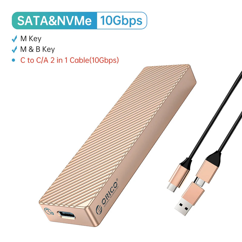 ORICO 40Gbps M.2 NVMe SSD Enclosure USB4 PCIe3.0x4 USB C Aluminum External Adapter Compatible with Thunderbolt 3 4 Tool Free