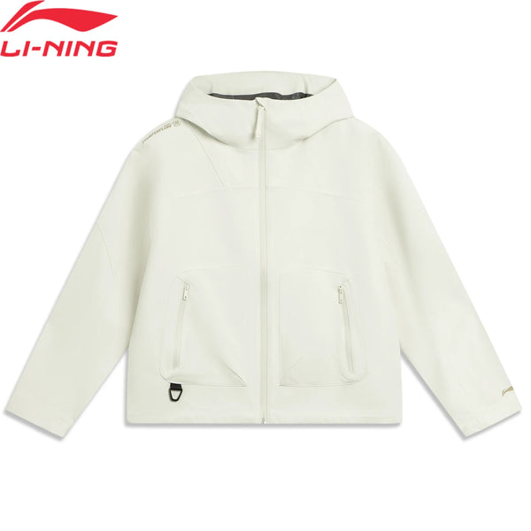 អាវក្រៅសម្រាប់នារី Li-Ning ការពារខ្យល់ 100% Polyester LN ការពារទឹក អាវរលុង ស្រួលពាក់ AFDVB48