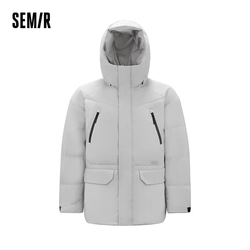 Semir Men Down Jacket Outdoor 80 Percent Down Fill 2026 New Winter Daily Wear Urban Casual Style Cold Weather Layering
