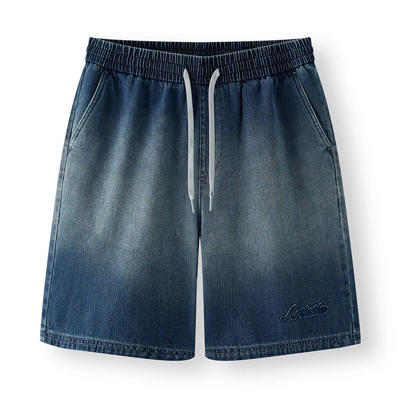 Semir Mens Denim Shorts 2026 Vintage Embroidery Loose Fit Casual Fashion Soft Daily Wear