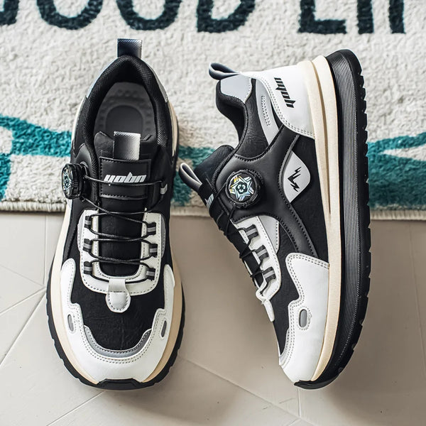 Chunky sneakers four seasons new men's breathable light soft sole outdoor running sports shoes fashion casual flat walking shoes