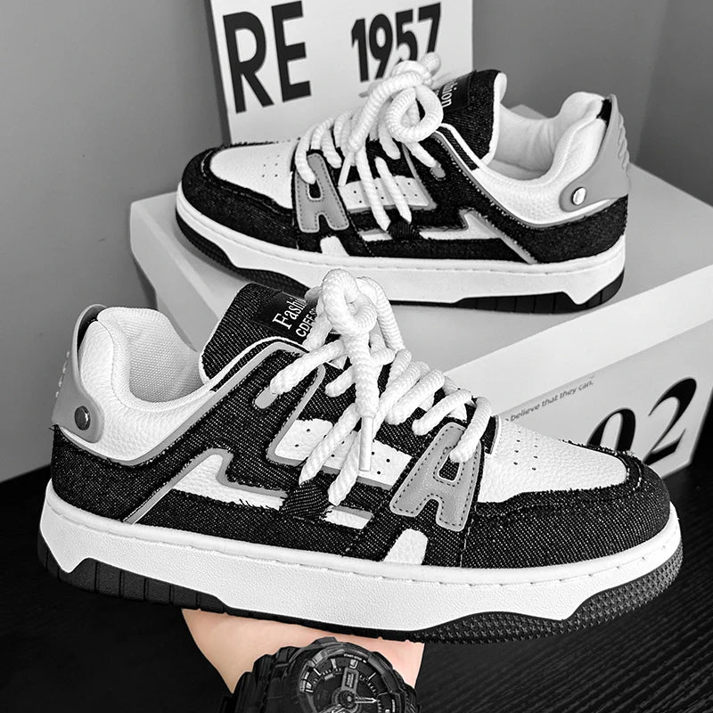 Mens Board Shoes 2025 Autumn New Low Top Sneakers Young Students Trendy Luxury Design Comfortable Casual Sports Shoes for Men