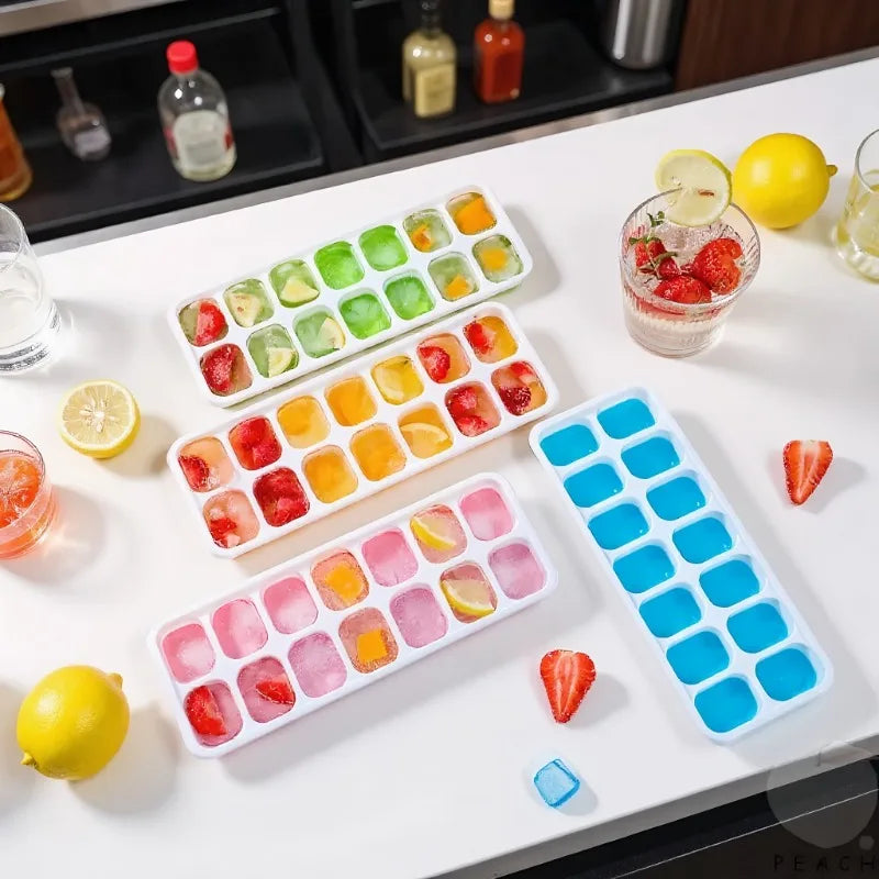 14-Square Ice Tray Ice Cube Tray -Anti-Spill Freezing Mold, Easy Release Non-Stick Ice Maker, Suitable for Drinks and Freshness