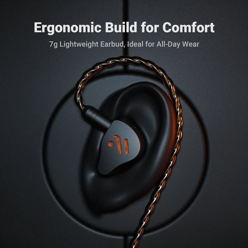 កាសស្តាប់ត្រចៀក Fosi Audio IM4 Hifi មានខ្សែ កាសស្តាប់ត្រចៀក Open-Back Dynamic Drivers IEM សម្រាប់តាមដានតន្ត្រី និងលេងហ្គេម