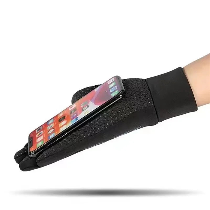 WRELS Autumn Winter Warm Cycling Gloves Waterproof Thermal Touch Screen Riding Cycling Skiing Non-slip Winter Bike Gloves Men