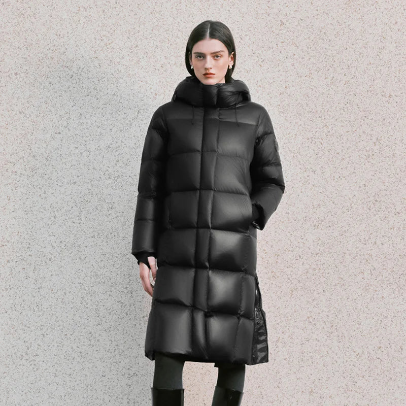 Semir Women Down Jacket Goose Down Fill 2026 Winter Outdoor Layer Warm Insulation Cold Weather Everyday Style Clean Silhouette