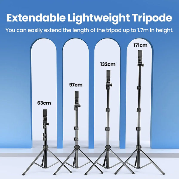UGREEN 1.7m Phone Tripod Stand For Gopro iPhone Samsung Xiaomi Foldable Aluminum Phone Holder Universal Travel Tripode Holder