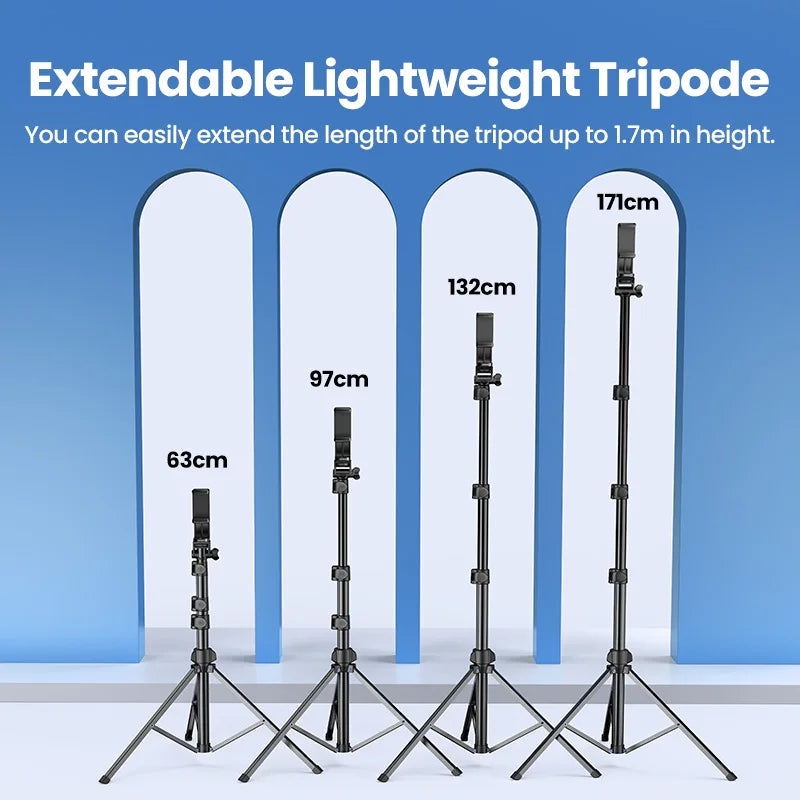 UGREEN 1.7m Phone Tripod Stand For Gopro iPhone Samsung Xiaomi Foldable Aluminum Phone Holder Universal Travel Tripode Holder