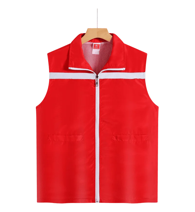 Volunteer advertising shirt Obvious waistcoat vest Sanitation volunteer supermarket staff work clothes substitute driver