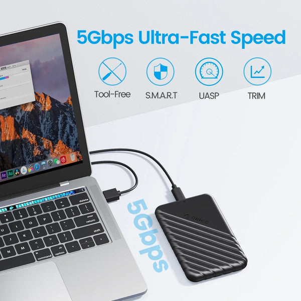 ORICO MicroB USB3.0 2.5 Inch External Hard Drive Enclosure SATA 5Gbps Support UASP for PC Laptop - HDD/SSD Case