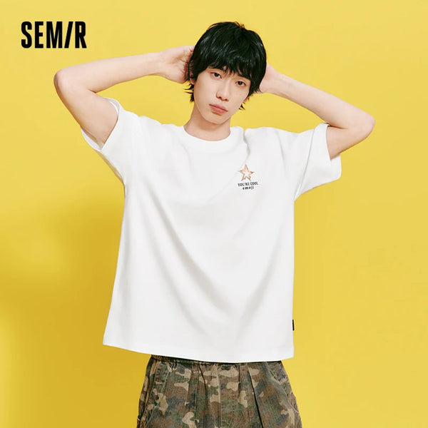 Breathable Short Sleeve Summer 2026 Niche Printed Graphic Loose Fit Everyday Casual Top