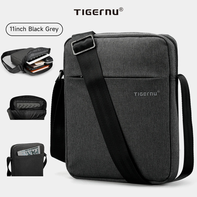 Tigernu Men Messenger Bags Waterproof Shoulder Bags For Men 9.7 11inch IPad Bag Male Business Bags Crossbody Bag Slingbag Mini