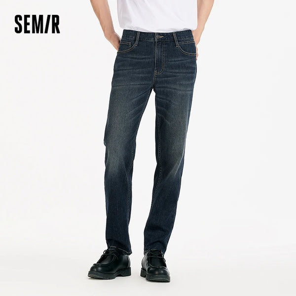 ខោខូវប៊យបុរស Semir លាតសន្ធឹង 2026 រចនាបថបុរាណលាងសម្អាតត្រង់បែបទីក្រុង សាមញ្ញ ទន់ មានផាសុកភាព ពាក់ប្រចាំថ្ងៃ ទាន់សម័យ អាចបត់បែនបាន