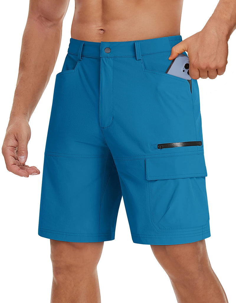 TACVASEN Summer Quick Drying Nylon Work Shorts Mens Casual Hiking Cargo Shorts Lightweight Outdoor Fishing Short Pants
